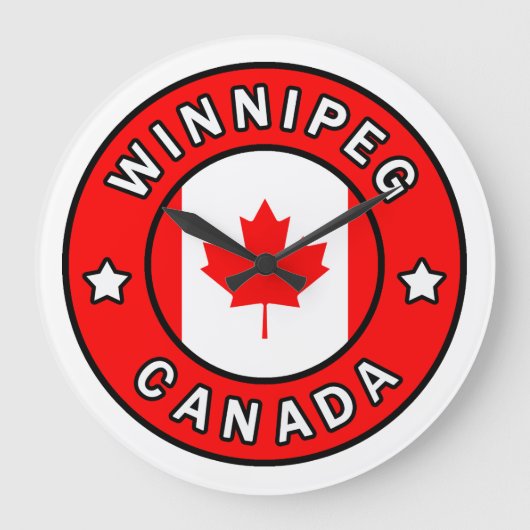 ウィニペグカナダ ラージ壁時計 (正面)