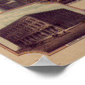 ウィニペグマニトバ1884アンティークパノラママップ ポスター (角)