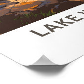 ウィニペグ湖カナダ旅行印刷 ポスター (角)