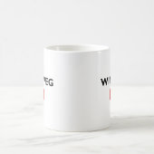 ウィニペグ カナダ カナダの旗 明るい色 コーヒーマグカップ (中央)