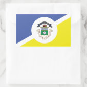 ウィニペグ,マニトバ長方形ステッカー国旗 長方形シール (バッグ)