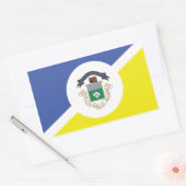 ウィニペグ,マニトバ長方形ステッカー国旗 長方形シール (封筒)