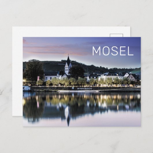 ウィニングンモセルサンセットパノラマドイツヴィンテージ シーズンポストカード (正面/裏面)