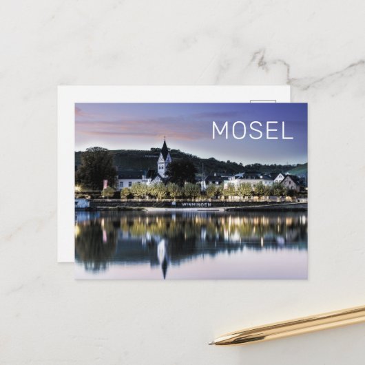 ウィニングンモセルサンセットパノラマドイツヴィンテージ シーズンポストカード (正面/裏面インサイチュ)