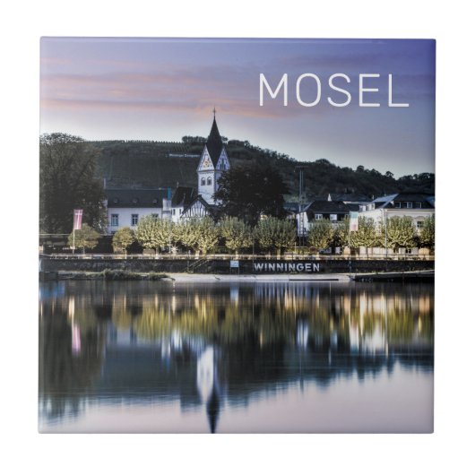 ウィニングンモセルサンセットパノラマドイツヴィンテージ タイル (正面)