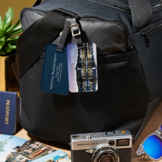 ウィニングンモセルサンセットパノラマドイツヴィンテージ ラゲッジタグ (正面&裏面)