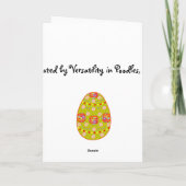 ウィニーからのハッピーイースターカードプードル シーズンカード (裏面)