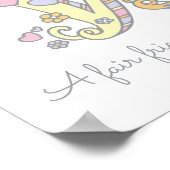 ウィニーのイニシャル落書きアート名の意味 ポスター (角)