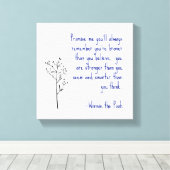 ウィニーザプー引用文キャンバスアートアー感動的ト キャンバスプリント (インサイチュ (ウッドフロア))