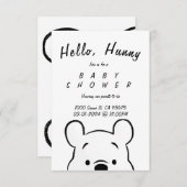 ウィニー赤ちゃんシャワー招待状 招待状 (正面/裏面)
