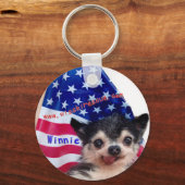ウィニー(アメリカ国旗)キーチェーン キーホルダー (正面)