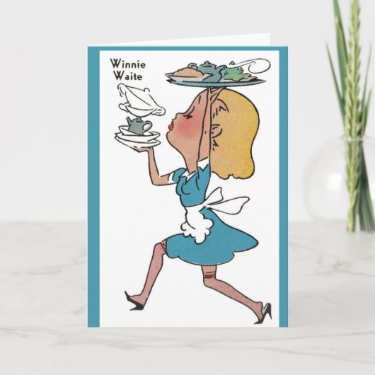 ウィニーWaite忙しいウェートレス カード (正面)