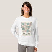 ウィネベーゴ郡、ウィスコンシンの州の地図 Tシャツ (正面フル)