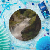 ウィノーナ滝（米国風景） (by Hermann Herzog) ペーパープレート (パーティー)