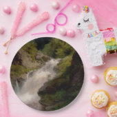 ウィノーナ滝（米国風景） (by Hermann Herzog) ペーパープレート (パーティー)