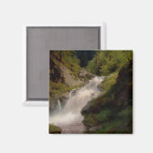 ウィノーナ滝（米国風景） (by Hermann Herzog) マグネット (正面/裏面)