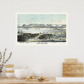 ウィノーナ， MNパノラママップ – 1874 ポスター (キッチン)