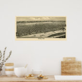 ウィノーナ, MNパノラママップ – 1889 ポスター (キッチン)