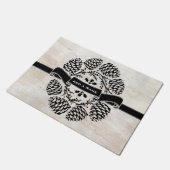 ウィパーソナライズされたンターホリーパインコーンスローレル ドアマット (アングル)