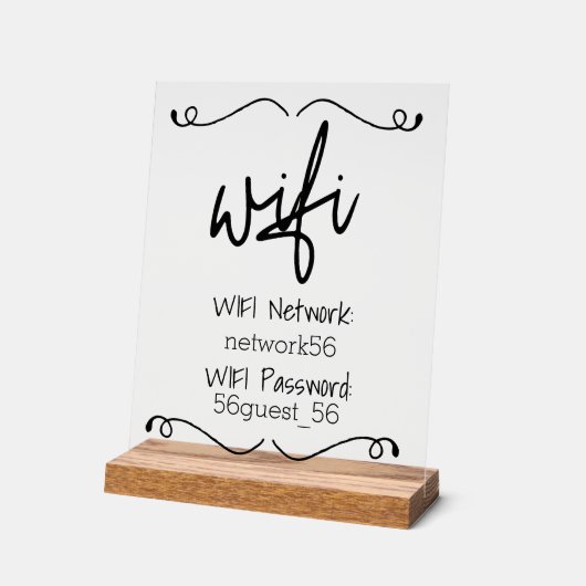 ウィフィバケーションホームレンタルハウス アクリルサイン (傾斜)