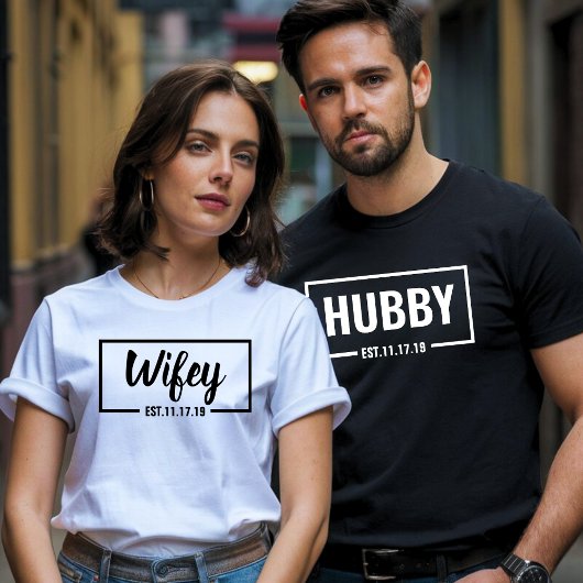 ウィフィーとハビー – ウェディングパーティー&ハネムーン Tシャツ