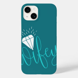 ウィフィーターコイズスクリプト&ダイヤモンド Case-Mate iPhone 14ケース
