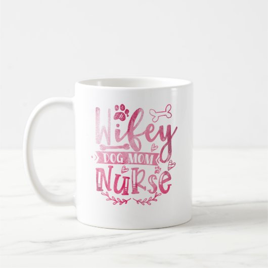 ウィフィードッグママナースコーヒーマグ – おもしろいギフト コーヒーマグカップ (左)