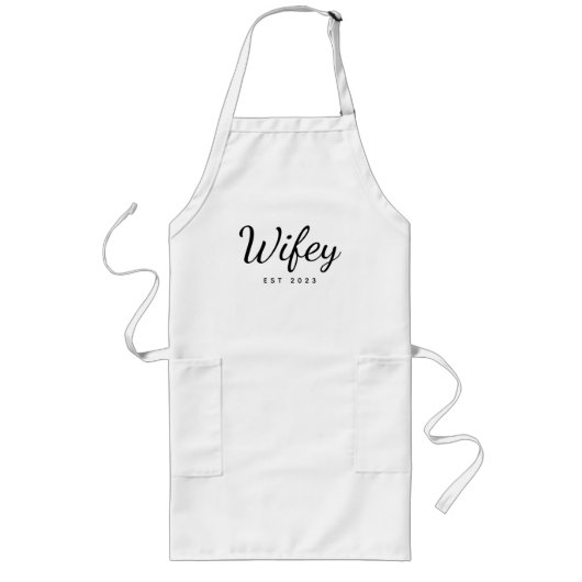 ウィフィーブライダルシャワー婚約プレゼント ロングエプロン (正面)