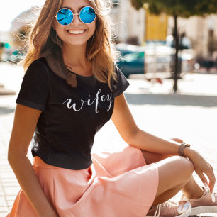 ウィフィーホワイトスモダンクリプト黒い女性 Tシャツ