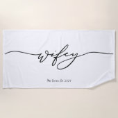 ウィフィーミニマル書道ビーチタオル ビーチタオル (正面)