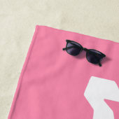 ウィフィー新婚の花嫁ピンク&ホワイトビーチタオル ビーチタオル (インサイチュ)