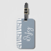 ウィフィー族のアフリカのダスティブルーMRS荷物タグ ラゲッジタグ (正面縦)