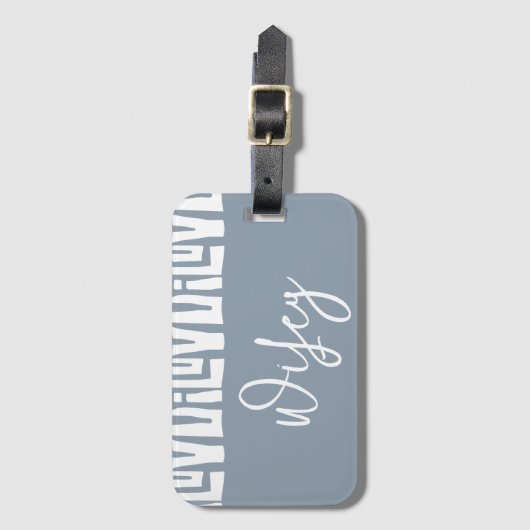 ウィフィー族のアフリカのダスティブルーMRS荷物タグ ラゲッジタグ (正面縦)