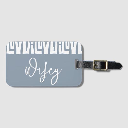 ウィフィー族のアフリカのダスティブルーMRS荷物タグ ラゲッジタグ (正面横)