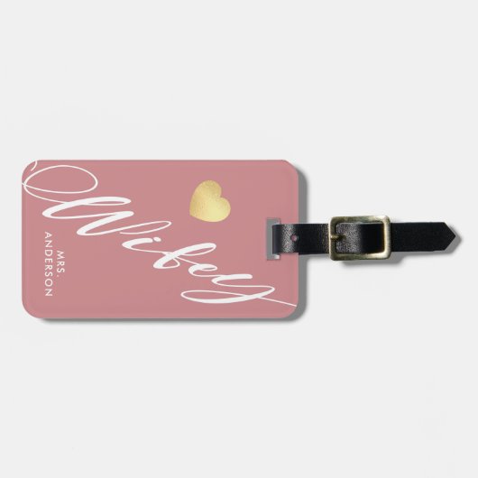 ウィフィ|ハネムーン·ブパーソナライズされたライド ラゲッジタグ (正面横)