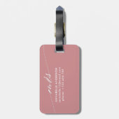 ウィフィ|ハネムーン·ブパーソナライズされたライド ラゲッジタグ (裏面縦)