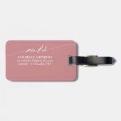 ウィフィ|ハネムーン·ブパーソナライズされたライド ラゲッジタグ (裏面横)