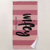 ウィフィ|ブライパーソナライズされたド ビーチタオル (正面)