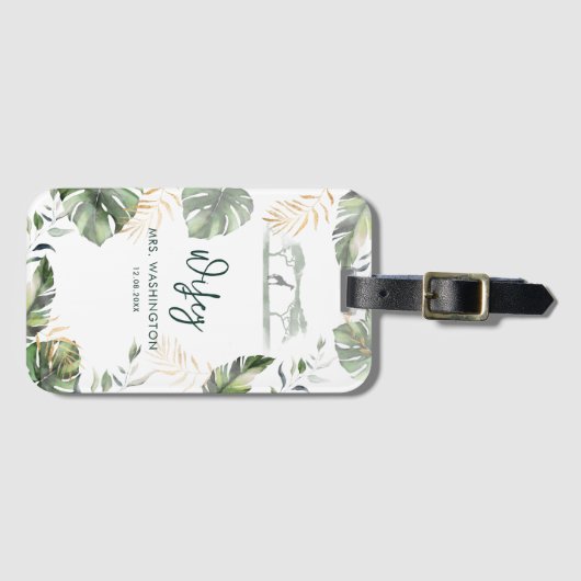 ウィフェイスクリプトハネムーンバケーションサファリトリップ ラゲッジタグ (正面横)