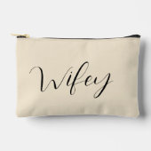 ウィフェイメイクアップブライドへブライダルシャワーハネムーン アクセサリーポーチ (正面)