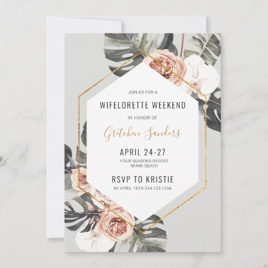 ウィフェレットパーティービーチ週末旅程 招待状 (正面)