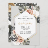 ウィフェレットパーティービーチ週末旅程 招待状 (正面/裏面)
