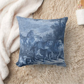 ウィペットとハウンドドッグヴィンテージブルートワール クッション (ブランケット)