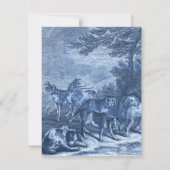 ウィペットと狩りドッグズブルートワフランスのイル 招待状 (裏面)