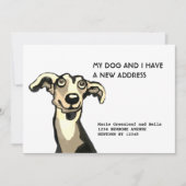 ウィペットと私たちの引っ越し、フラット発表カード 案内状 (正面)