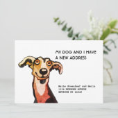 ウィペットと私たちの引っ越し、転居案内カード 案内状 (スタンド正面)