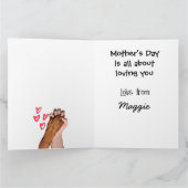 ウィペットに気をつけて…最高のドッグマムエバー カード (内部)