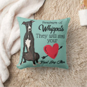 ウィペットに気を付け…犬最高のの母親 クッション (ブランケット)