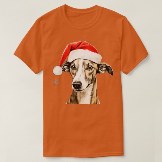 ウィペットのクリスマス Tシャツ (デザイン正面)