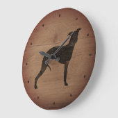 ウィペットのシルエット ラージ壁時計 (傾斜)